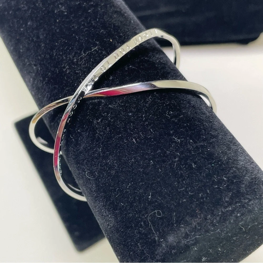 Infinity Cuff Bracelet with “I love you to the moon and back” print.